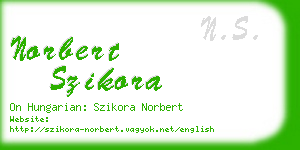 norbert szikora business card